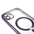 Case for iPhone 12, Electro MagSafe, purple + Screen Glass