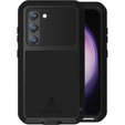 Love Mei Case for Samsung Galaxy S23, armored with glass, black