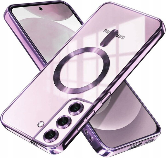 Case for Samsung Galaxy S22, Electro MagSafe, purple + Screen Glass