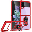Case for Samsung Galaxy Z Flip4 5G, Clear Ring, red