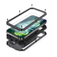 Case for iPhone 13, R-JUST CamShield Slide, armoured, black