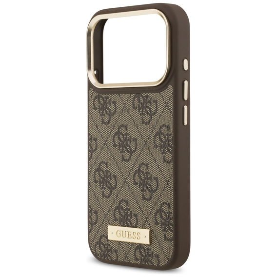 GUESS 4G Logo Plate MagSafe Case for iPhone 17 Pro