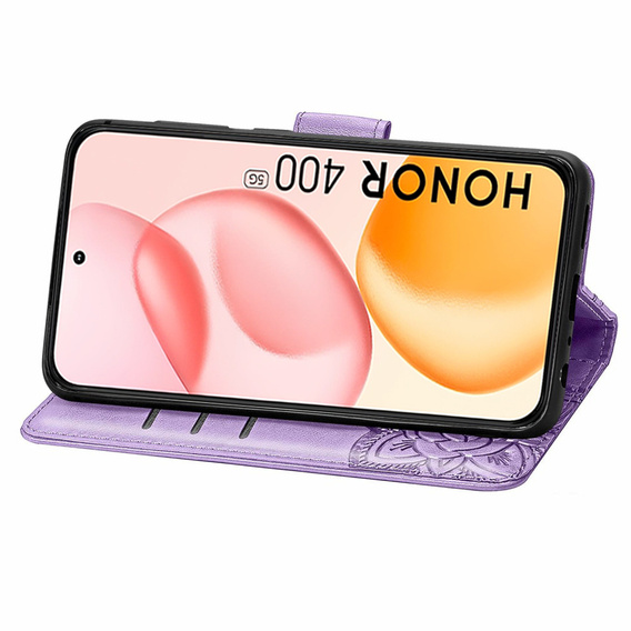 Flip case for Honor 400 5G, Butterfly, purple
