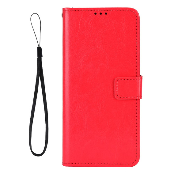 Flip case for Samsung Galaxy A36, Crazy Horse Wallet, red