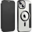 Flip case for iPhone 14, RFID Wallet MagSafe CamShield, black
