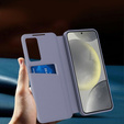 Flip case for Samsung Galaxy S25 Edge, Smart View Wallet, purple