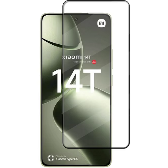 3D Tempered Glass for Xiaomi 14T, black frame