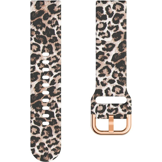 Smooth strap for Samsung Galaxy Watch Active 22mm, Brown Leopard