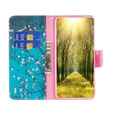 Flip case for Motorola Edge 40 Neo, Wallet, sakura, blue