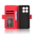 Flip case for Xiaomi 14T Pro, Card Slot, red