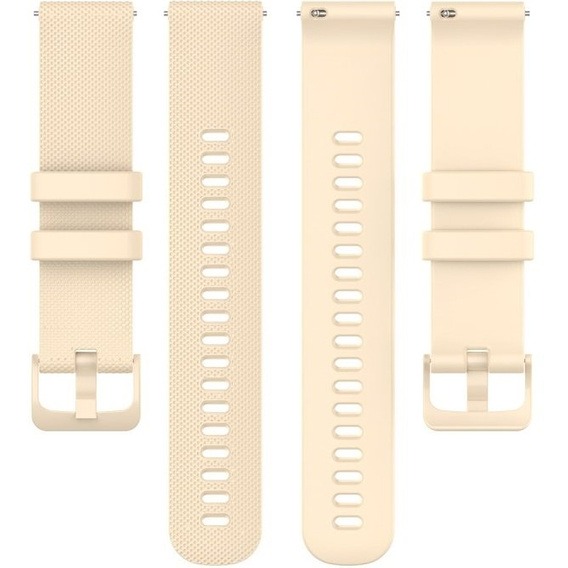 Silicone strap for 18mm do Garmin Vivomove 3S / Vivoactive 4S, Beige
