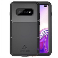 Love Mei Case for Samsung Galaxy S10 Plus, armored with glass, black