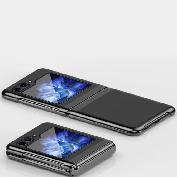 Case for Samsung Galaxy Z Flip7 FE / Z Flip6, PC Case, transparent / black