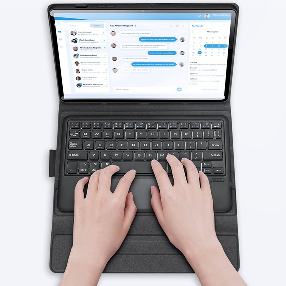 Case + keyboard Samsung Galaxy Tab S7 / S8, Dux Ducis Magnetic Keyboard, black