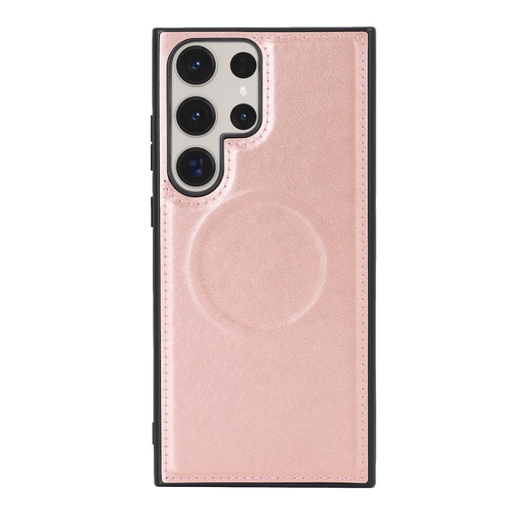 Flap case for Samsung Galaxy S23 Ultra, Wallet, for MagSafe, pink rose gold