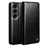 Qialino leather case with flap Wallet for Samsung Galaxy S26 Plus, black