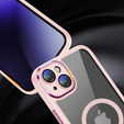 Case for iPhone 15 Plus, ERBORD Impact Guard, MagSafe, pink