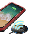 Case for iPhone 15, armoured, with integrated glass, red