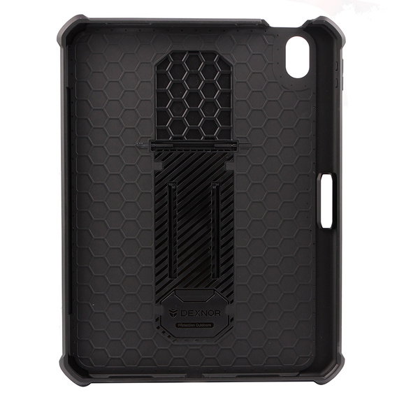 Armored case for iPad 10.9 2022 10 Gen, Dexnor Full Body, black