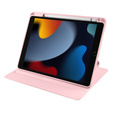 Case for iPad 10.2" 2021/2020/2019 (9/8/7 gen.), with stylus space, 360° rotatable, pink