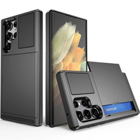 Case for Samsung Galaxy S23 Ultra, Sliding Card Holder, black