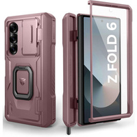 Armored case for Samsung Galaxy Z Fold 6 5G, Dexnor Full Body S-Pen Slot, pink