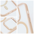 Case for iPhone 16 Pro Max, for MagSafe, ERBORD Matt Case, transparent / pink + Screen Glass