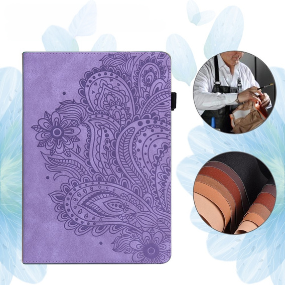 Flap case for Xiaomi Redmi Pad SE 11", flower, purple