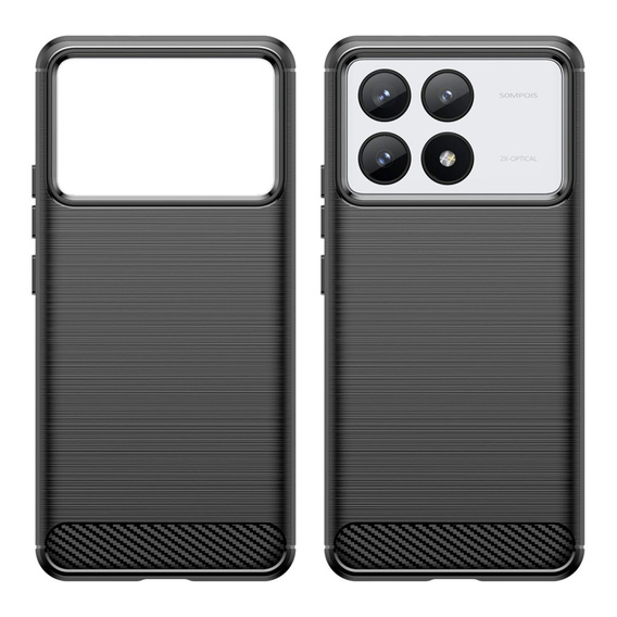Case for Xiaomi Poco F6 Pro, Carbon, black
