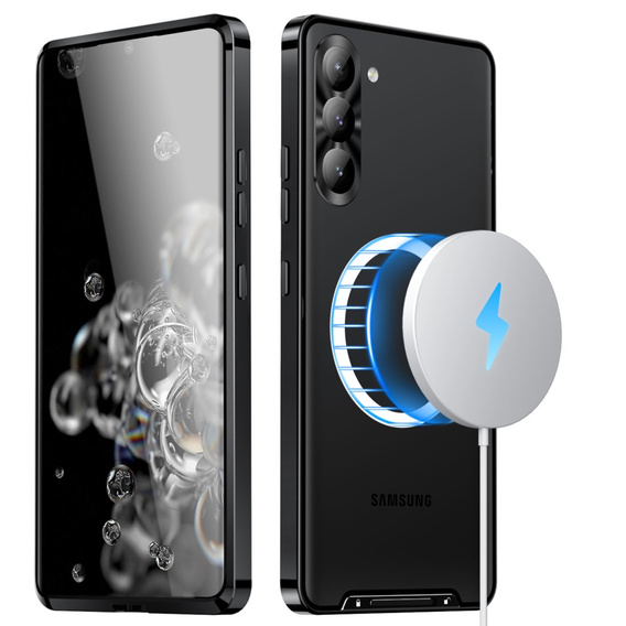 Camera Protection Case for Samsung Galaxy S23 Plus, CamShield MagSafe, transparent / black