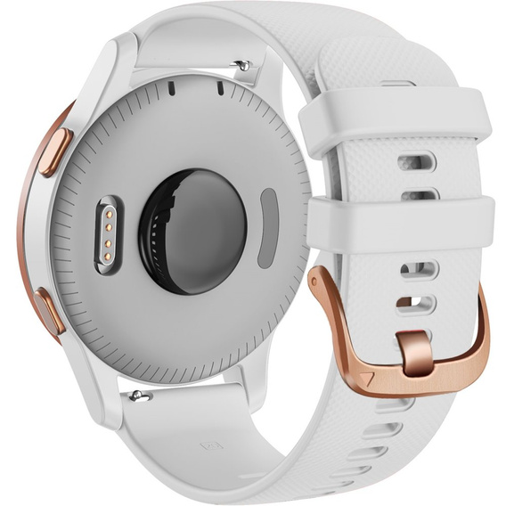 Silicone strap 20mm, Black/Black Buckle