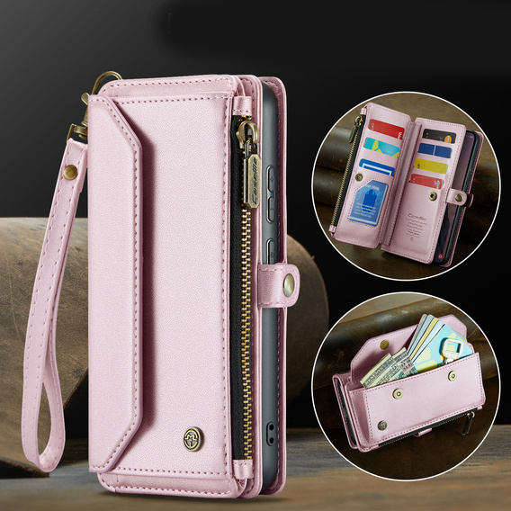CASEME RFID Leather Wallet Case for Samsung Galaxy S26, pink