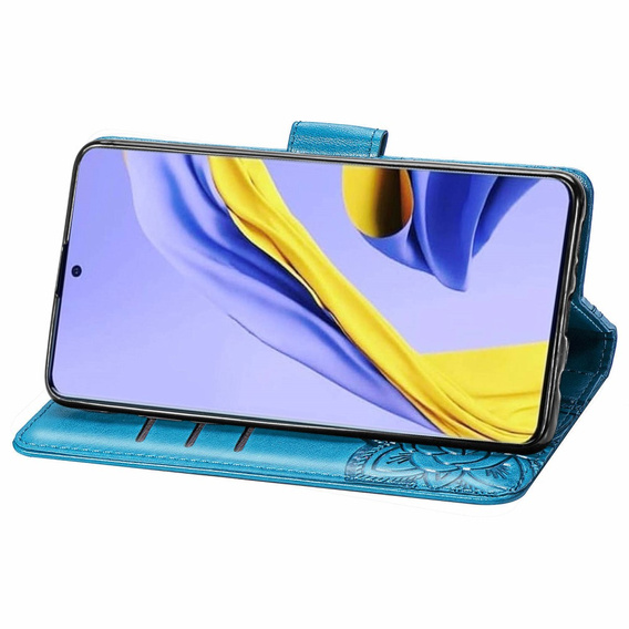 Flip case for Samsung Galaxy A51 4G, Butterfly, blue