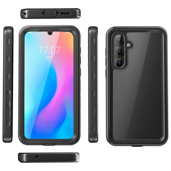 IP68 Waterproof Case for Samsung Galaxy A55 5G, Redpepper, black