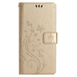 Flip case for Samsung Galaxy S23 FE, Butterfly, gold