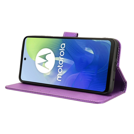Flip case for Motorola Moto G24 / G24 Power / G04, Wallet Smart Magnet, purple