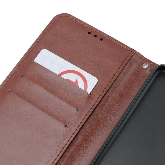 Flip case for Oppo A38 4G / Oppo A18 4G, Crazy Horse Wallet, brown
