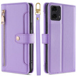 Flip case for Motorola Moto G04 / G24 / G24 Power, Wallet Zipper Pocket, purple