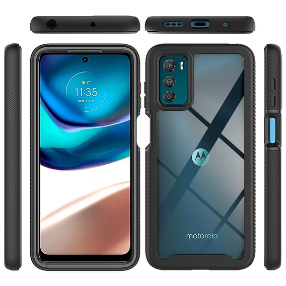 Case for Motorola Moto G42 4G, Shockproof, with film, black