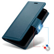 Glossy Litchi wallet case with flap for iPhone 17 Pro Max
