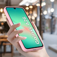 Case for Samsung Galaxy A26, Silicone Heart, pink + 9H tempered glass