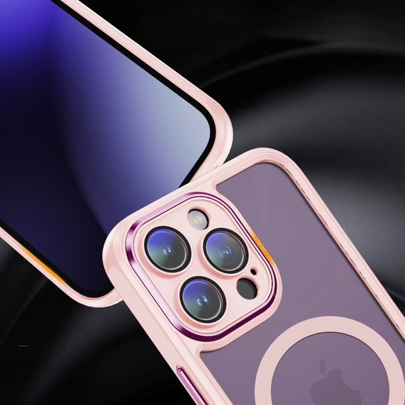 Case for iPhone 15 Pro, ERBORD Impact Guard, MagSafe, pink