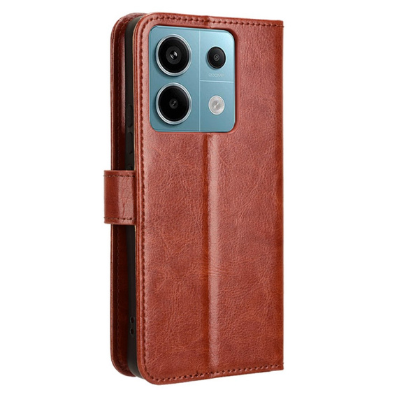 Flip case for Xiaomi Redmi Note 13 Pro 5G, Crazy Horse Wallet, brown