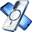 Case for Samsung Galaxy A17 5G, Electro MagSafe, transparent with dark blue sides