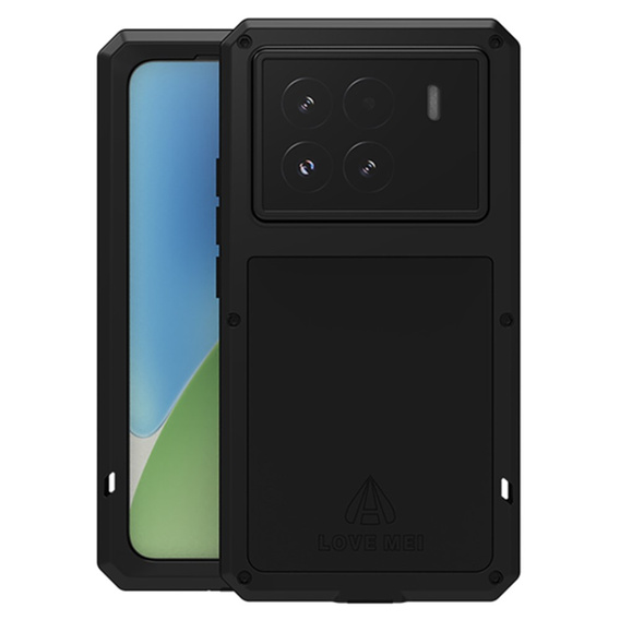 Love Mei Case for Xiaomi 15, armored with glass, black