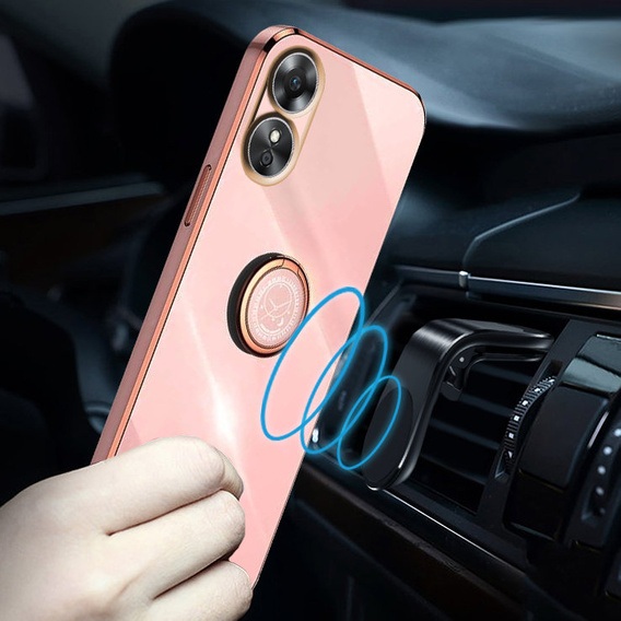 Case for Oppo A17, Electro Ring, pink