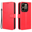 Flip case for Infinix Hot 40i, Crazy Horse Wallet, red