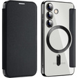 Flip case for Samsung Galaxy S24+ Plus, RFID Wallet MagSafe CamShield, black
