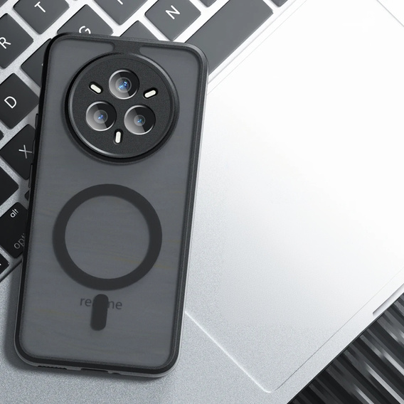 Case for Realme 14 Pro 5G, for MagSafe, ERBORD Matt Case, black