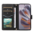 Flip case for Motorola Edge 50 Neo / Motorola ThinkPhone 25, Rhombus Crossbody Leather, black